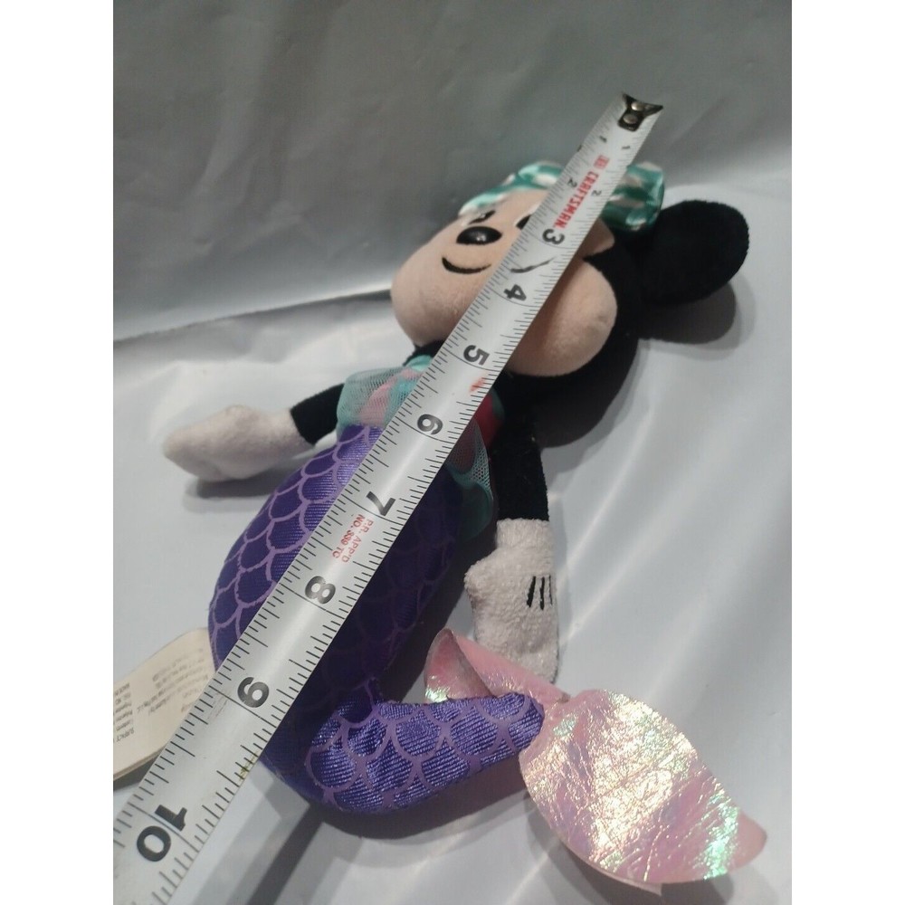 Disney Jr MERMAID MINNIE MOUSE 9" Plush Stuffed Animal Toy - Picture 4 of 6